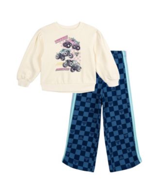 Toddler Girls 2-Piece Fleece Sweatshirt and Pants Set