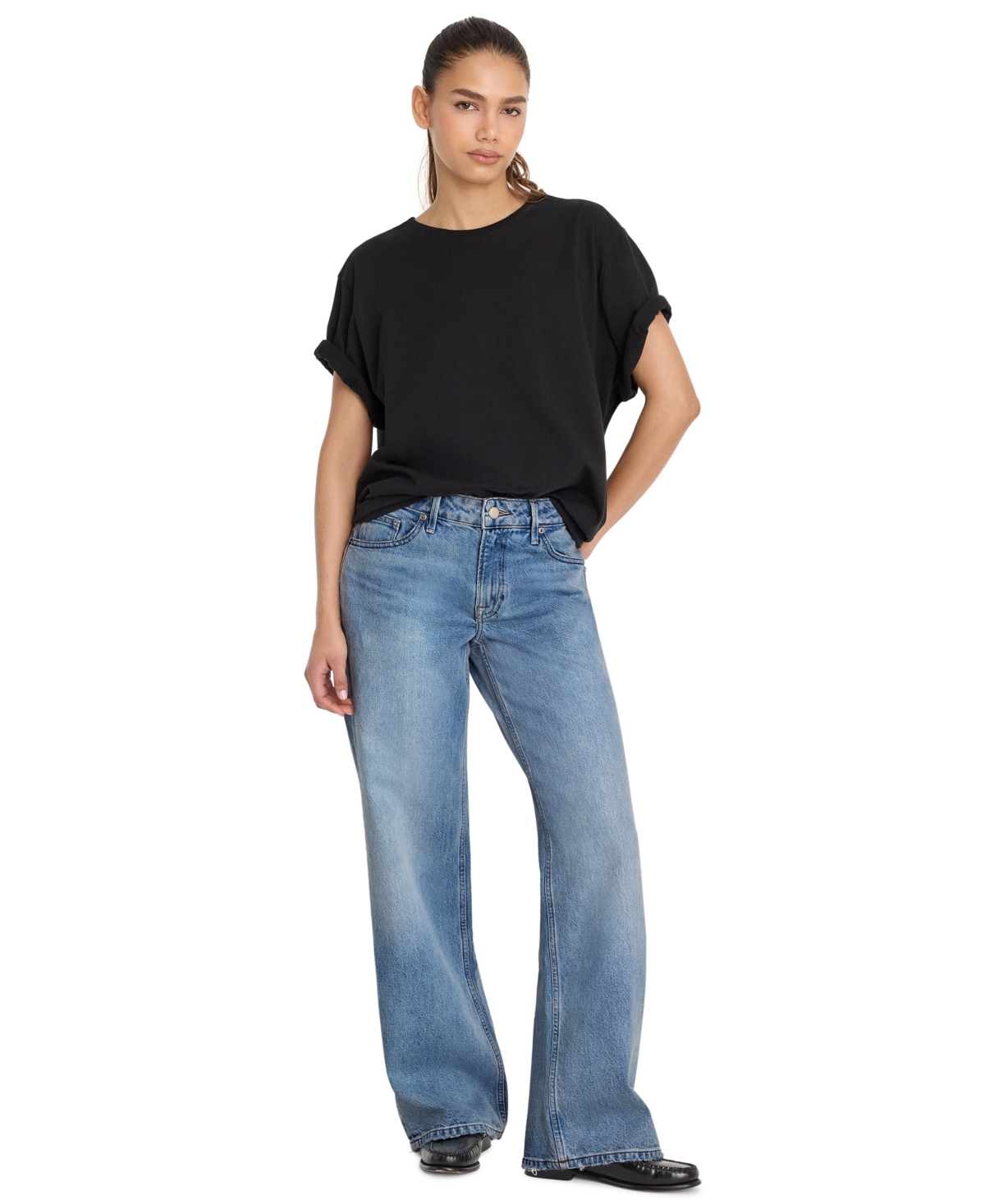 Good American Women's Vintage Low-Rise Jeans