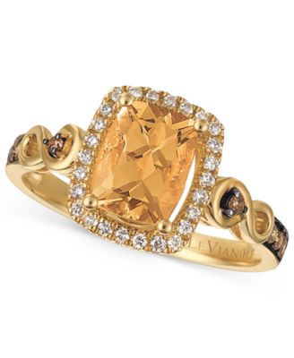 Le Vian - Yellow Beryl (1 ct. t.w.) and Diamond (1/4 ct. t.w.) Ring in 14k Gold