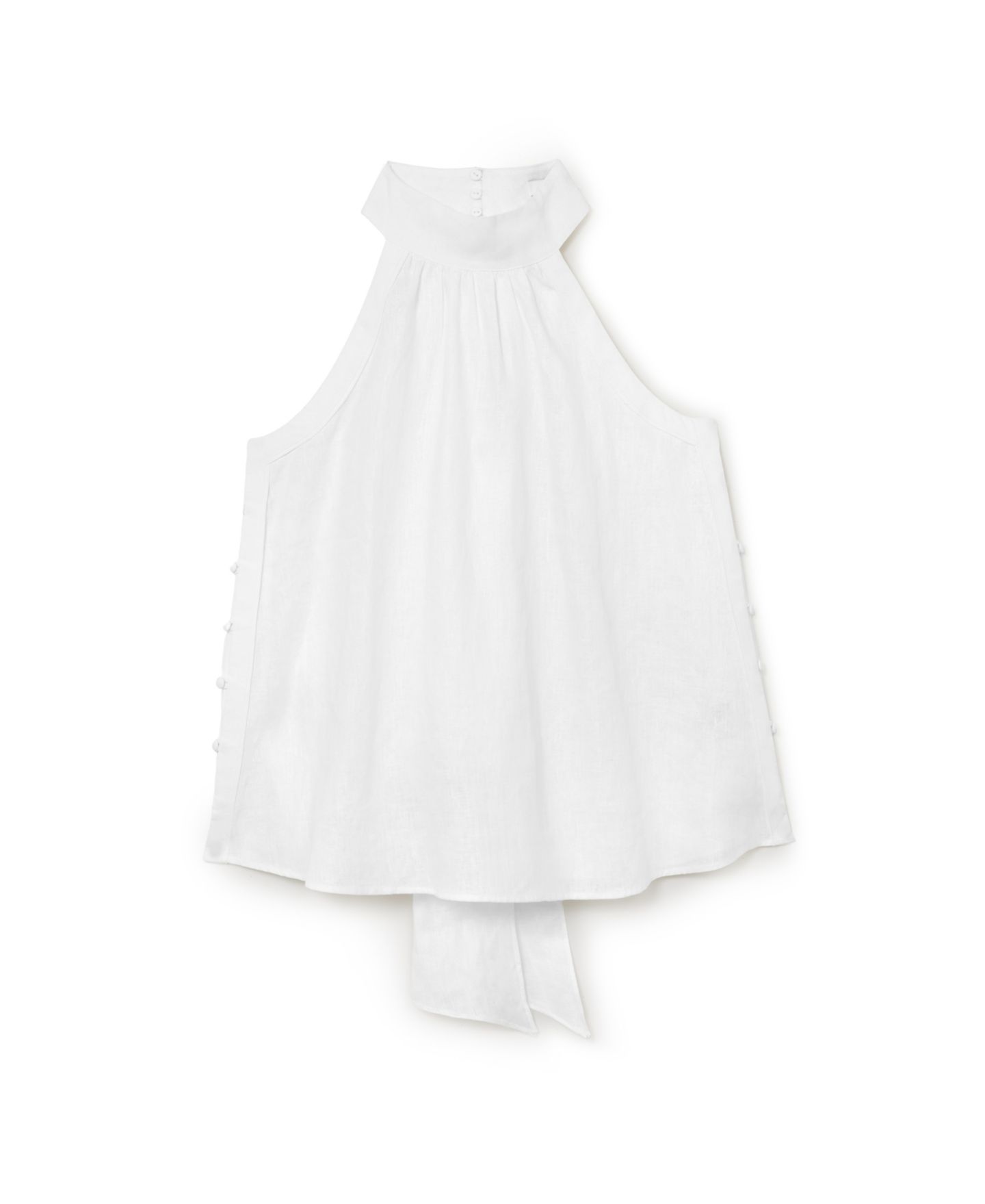 Женский топ REISS Andi Halterneck Sleeveless Scarf, цвет: Слоновая кость — фото 4
