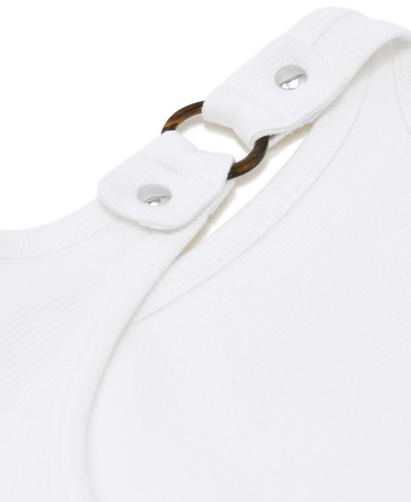 Женский топ REISS Bella Scoop Neck Sleeveless Ribbed, цвет: Белый — фото 4