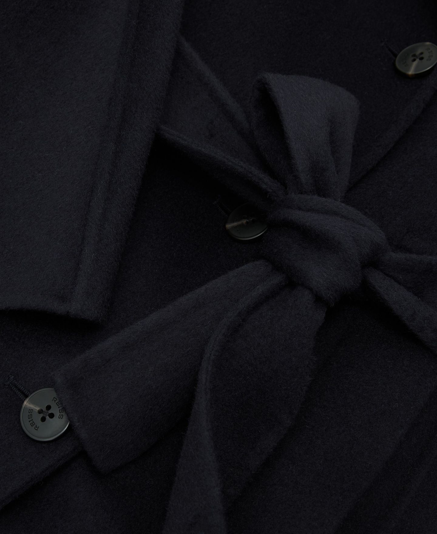 Женское пальто REISS Petite Lucia Double-Breasted Wool-Blend, цвет: Тёмно-синий — фото 4