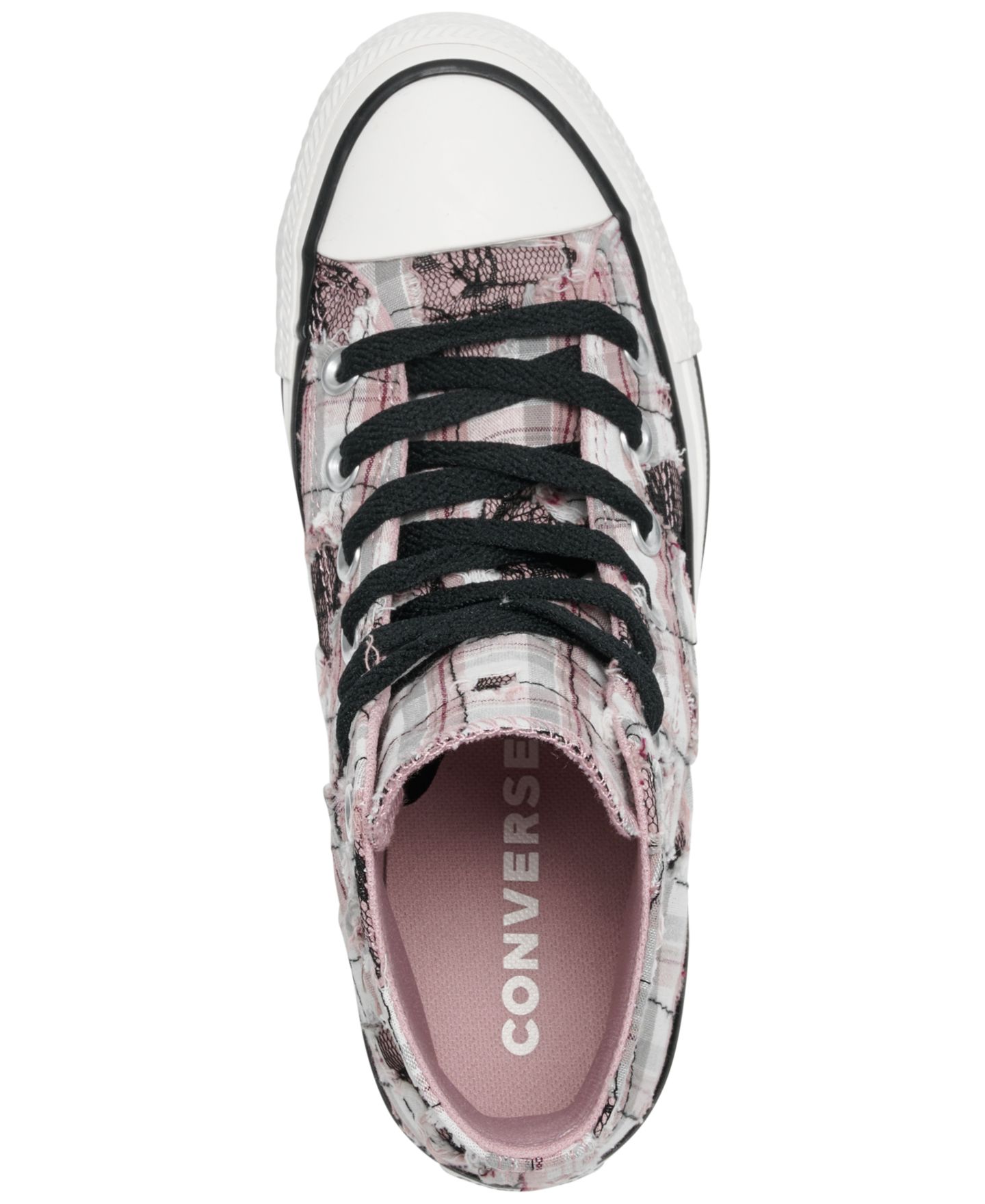 Женские высокие парусиновые кеды Converse Ctas Hi Petal Pit, цвет: Розовый / Чёрный — фото 5