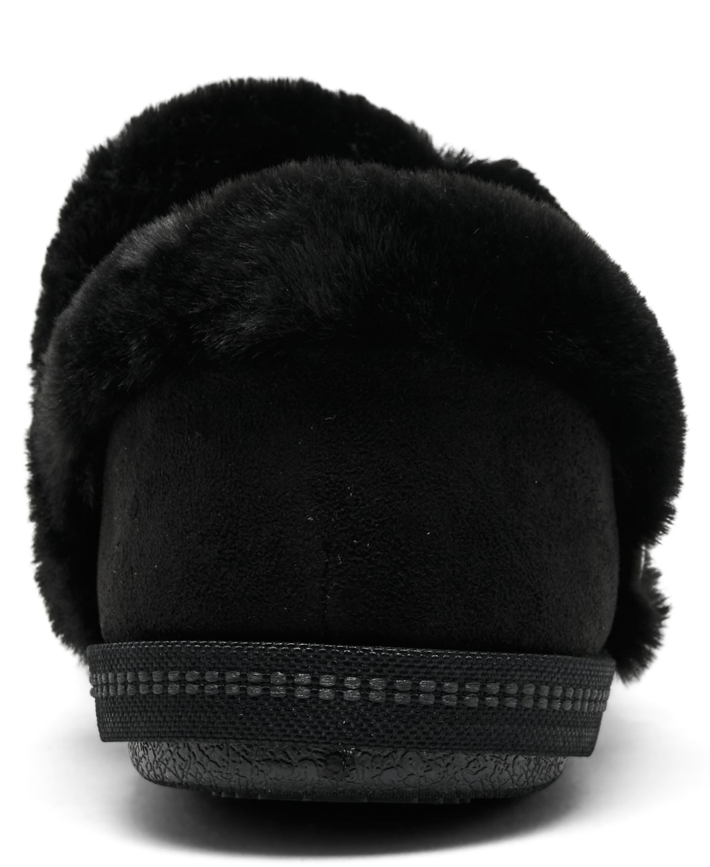 Женские замшевые тапочки-сабо Skechers Cozy Campfire-Frosty с пеной с эффектом памяти, цвет: Чёрный — фото 4