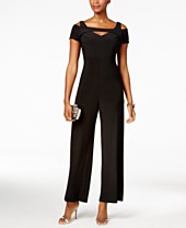macy's ladies black jumpsuits