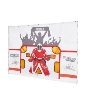 Tear-Proof Ice Hockey Shooting Tarp Practice Target Net with 7 Holes for Shooting Accuracy Training
