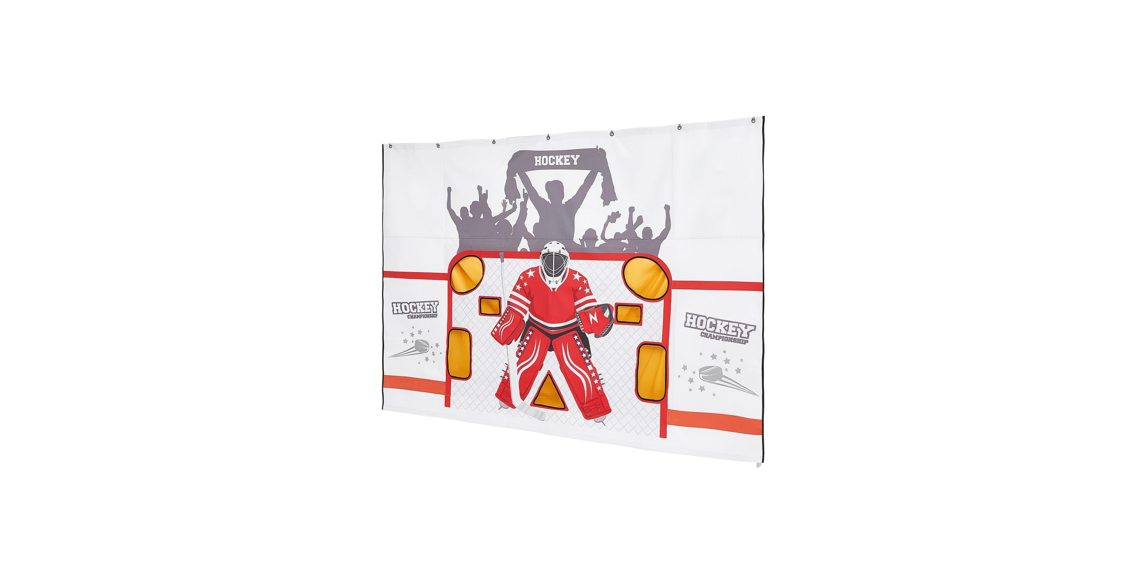 Sugift Tear-Proof Ice Hockey Shooting Tarp Practice Target Net with 7 Holes for Shooting Accuracy Training