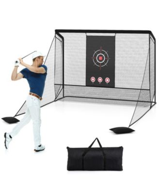 Golf Practice Hitting Net Cage with Dual Side Barriers