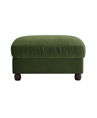Chenille Fabric Ottoman Footstool with Upholstered Seating