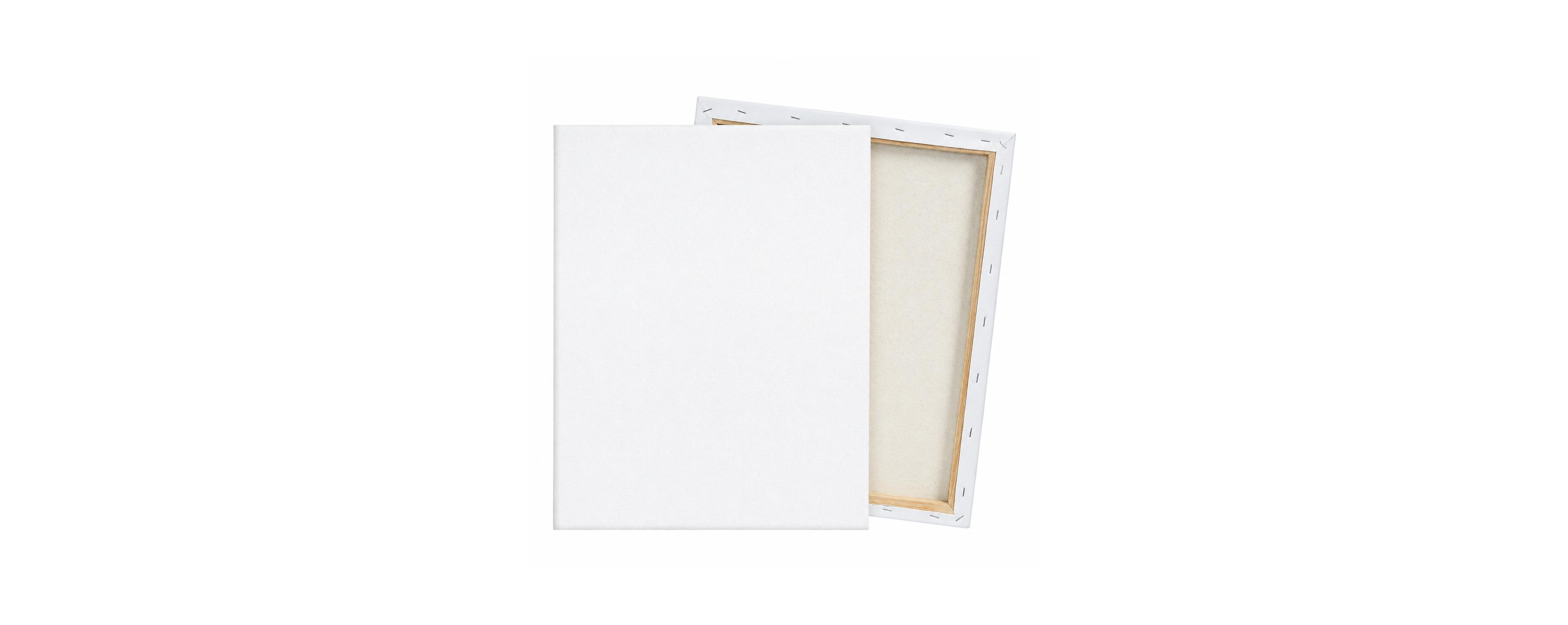 Lowking Pre Stretched Canvas 2 Pack 4 Time Primed Cotton Art Painting Surfaces