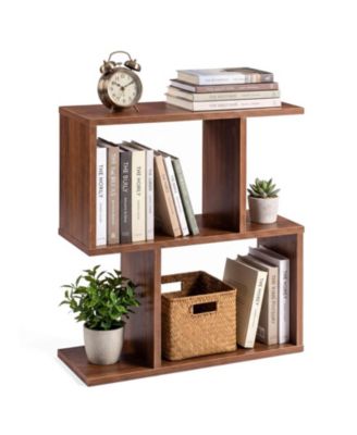 Decorative Storage Shelf Featuring Open Layout and Non-Slip Foot Pads Room Separator