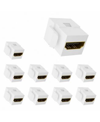 4K HDMI Keystone Jack F2F Snap-in Coupler for Wall Plate Patch Panel