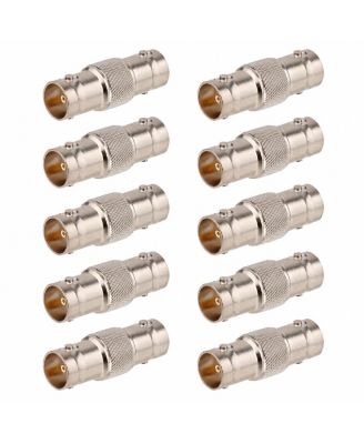 75 Ohm BNC Female to Female Adapter for SDI CCTV, 10-Pack