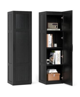 Tall Storage Cabinet with 4 Storage Shelves for Bathroom Living Room