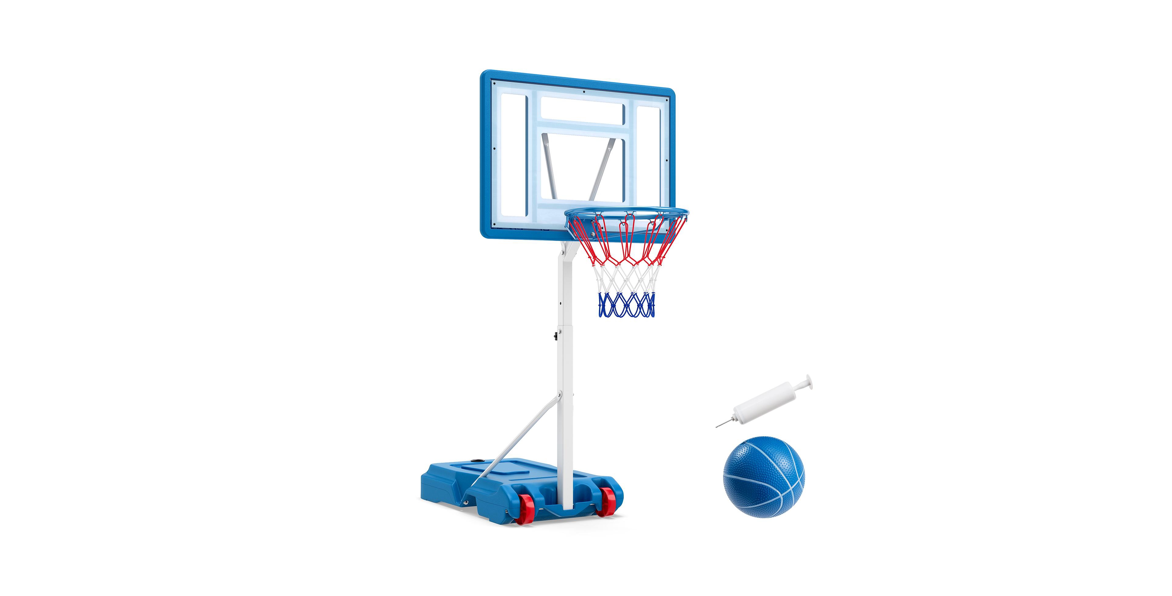 Costway Pool Basketball Hoop with 32" Shatterproof Backboard
