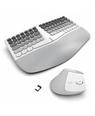 Ergonomic Wireless Keyboard Mouse Set for Mac and Windows