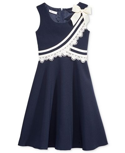 Bonnie Jean Nautical Fit & Flare Dress, Big Girls (7-16)