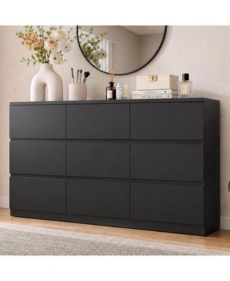 9 Drawer Dresser for Bedroom, Modern Chest of Drawers,  Storage Dresser with Deep Drawers for Living Room, Hallway