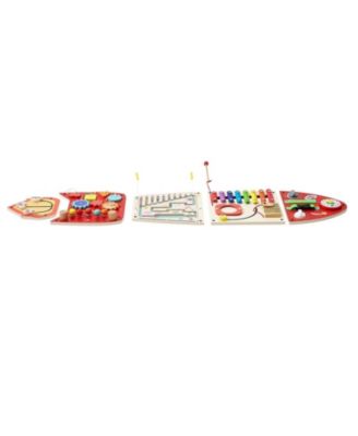 13-in-1 Rocket-Shaped Wooden Busy Board, Ages 3+