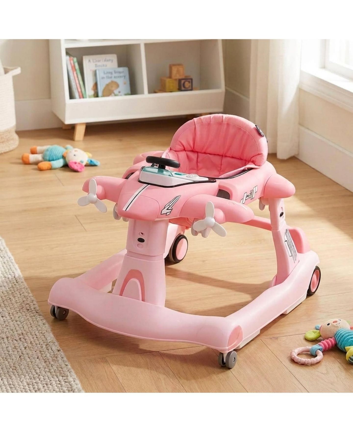 Детская игрушка SUGIFT 6-in-1 Baby Activity Center with Wheels and Detachable Play Platform, Ages 6-18 Months, цвет: Розовый — фото 2