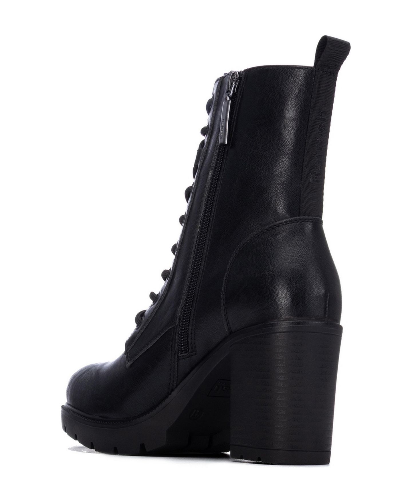 Женские ботинки XTI Refresh Combat Lug Sole Block Heel Ankle Booties, цвет: Чёрный — фото 3