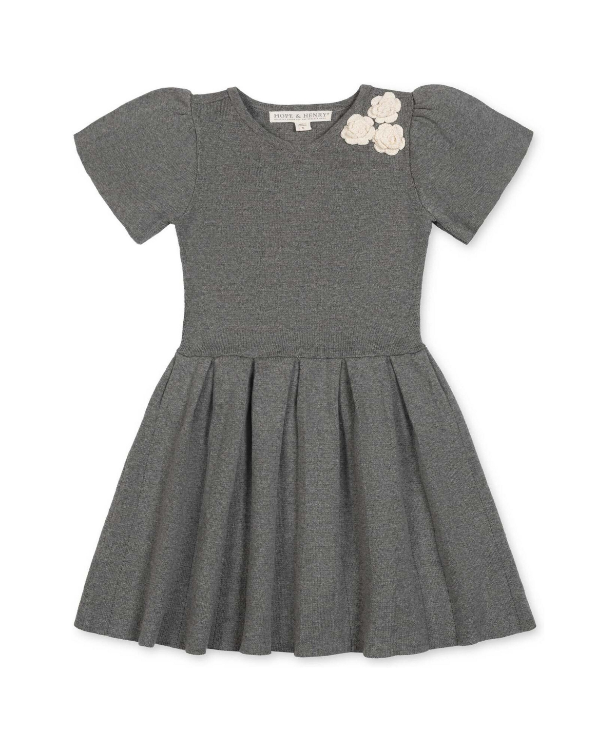 Hope & Henry Toddler Girls' 2T-6 Organic Cotton Pleated Sweater Dress
