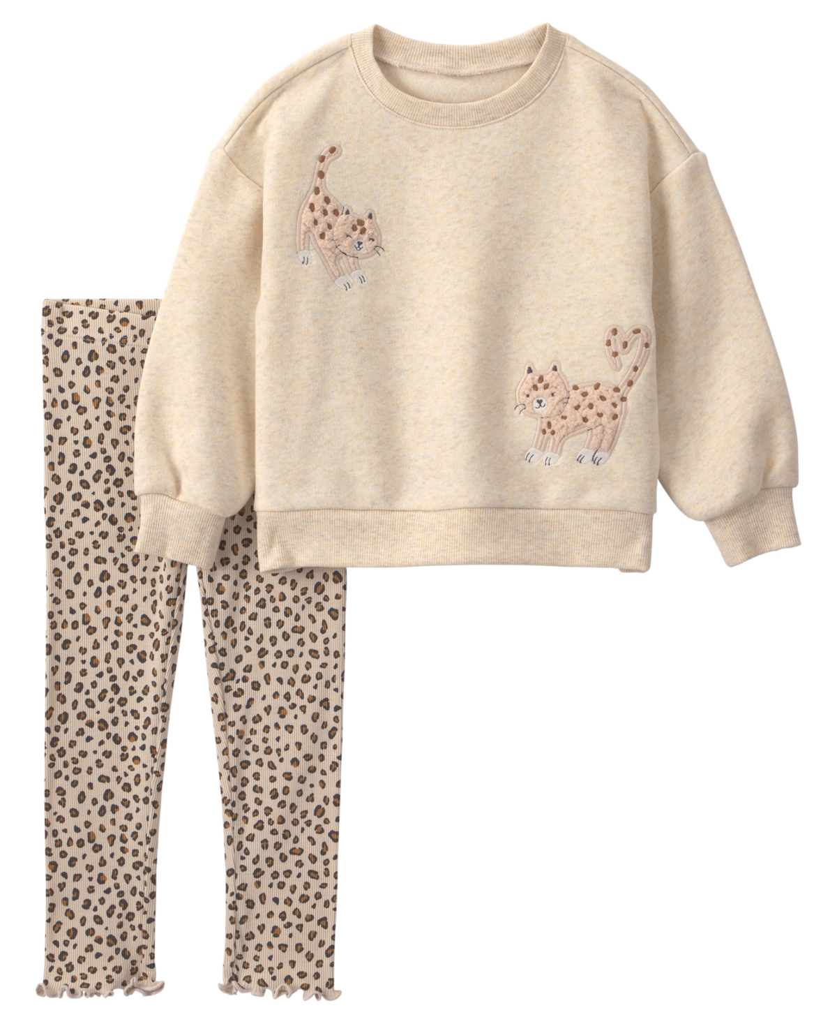Carter's Toddler Girls' 2T-5T Leopard Print Long-Sleeve Top and Pants, 2-Piece Set