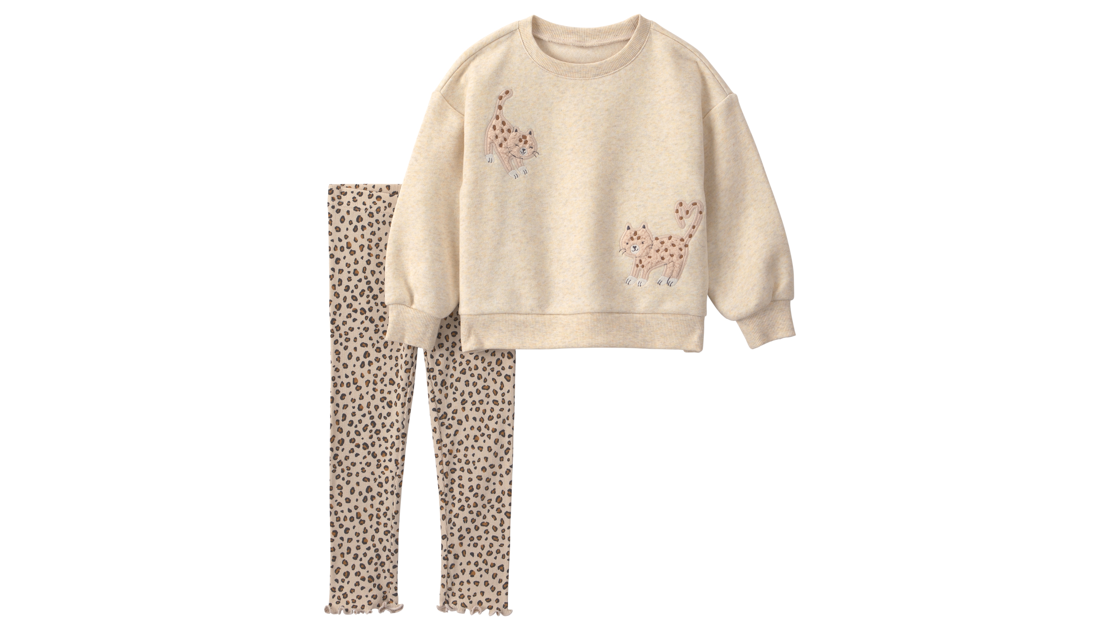 Carter's Toddler Girls' 2T-5T Leopard Print Long-Sleeve Top and Pants, 2-Piece Set