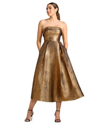 Women's Mika Strapless Fit & Flare Tea Length Dress
