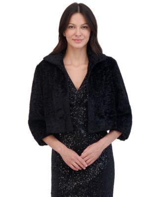 Women's Furbie Faux Fur Cropped 3/4-Sleeve Bolero