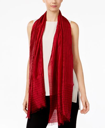 Eileen Fisher Silk Embroidered Scarf