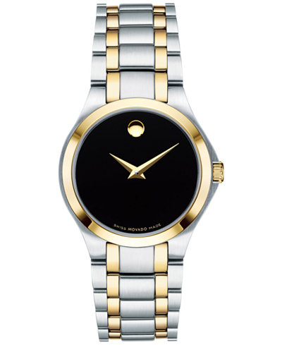 Movado Women's Swiss Collection Two-Tone PVD Stainless Steel Bracelet Watch 28mm 0606897