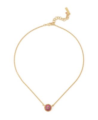 Glass Crystal Eagle Round Pendant Necklace