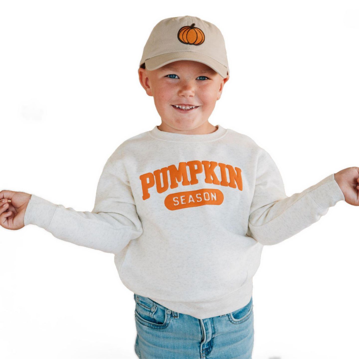 Толстовка Sweet Wink Pumpkin Season Crewneck для мальчиков-малышей, цвет: Натуральный меланжевый — фото 2