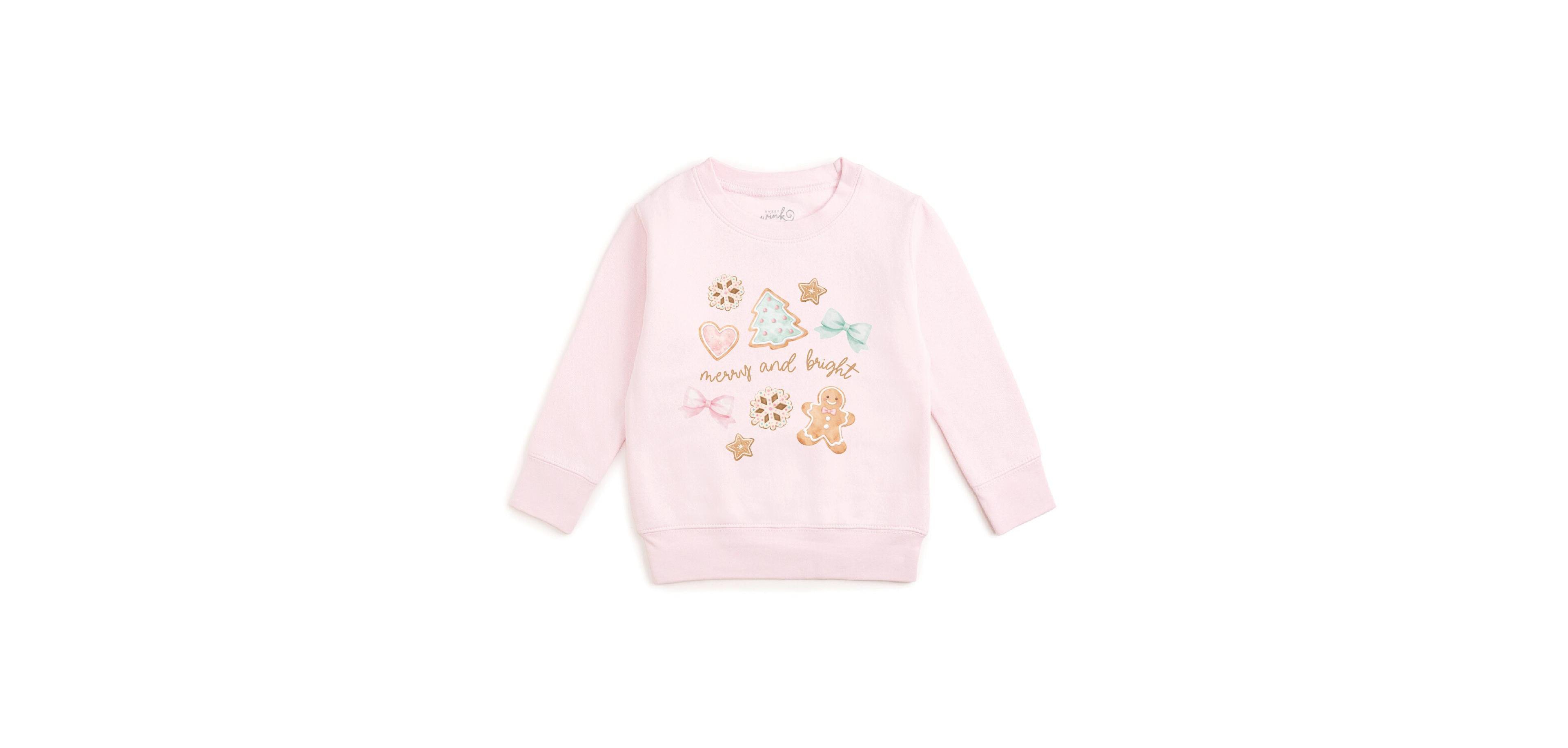 Sweet Wink Baby Girls' Gingerbread Christmas Crewneck Sweatshirt