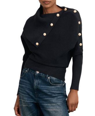 Women's Lexi Cowl-Neck Drop-Shoulder Sweater