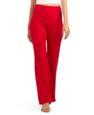 Juniors' Wide-Leg Pull-On Lightweight Scuba Pants