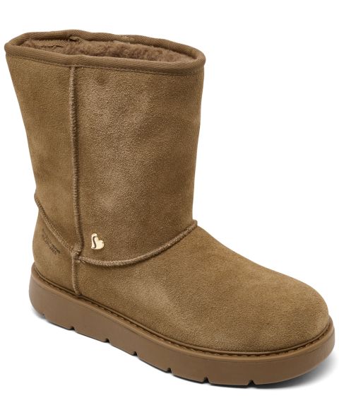 Женские утеплённые ботинки-слипоны Skechers Slip-ins Keepsakes Cozy, цвет: Каштановый
