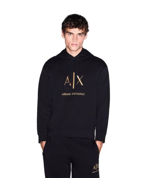 Мужское худи A|X Armani Exchange Pullover, цвет: Чёрный
