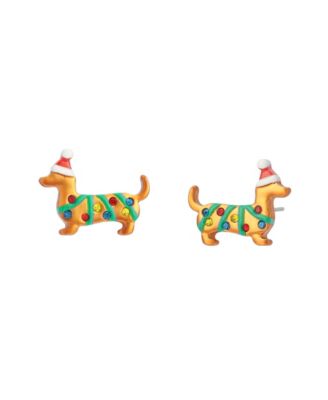 Glass Crystal Christmas Studs