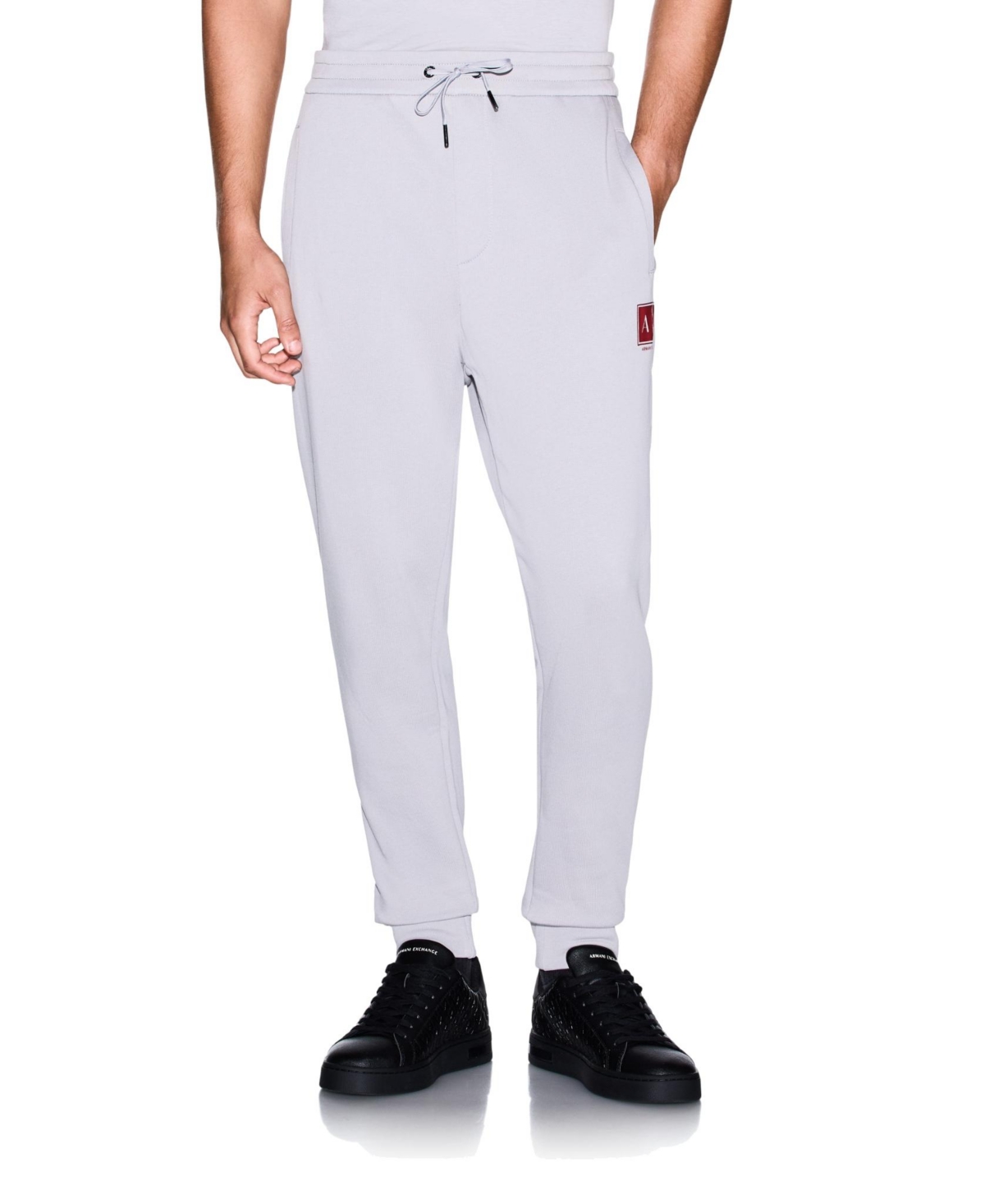 A|X Armani Exchange Men's Black And Gold Box Jogger