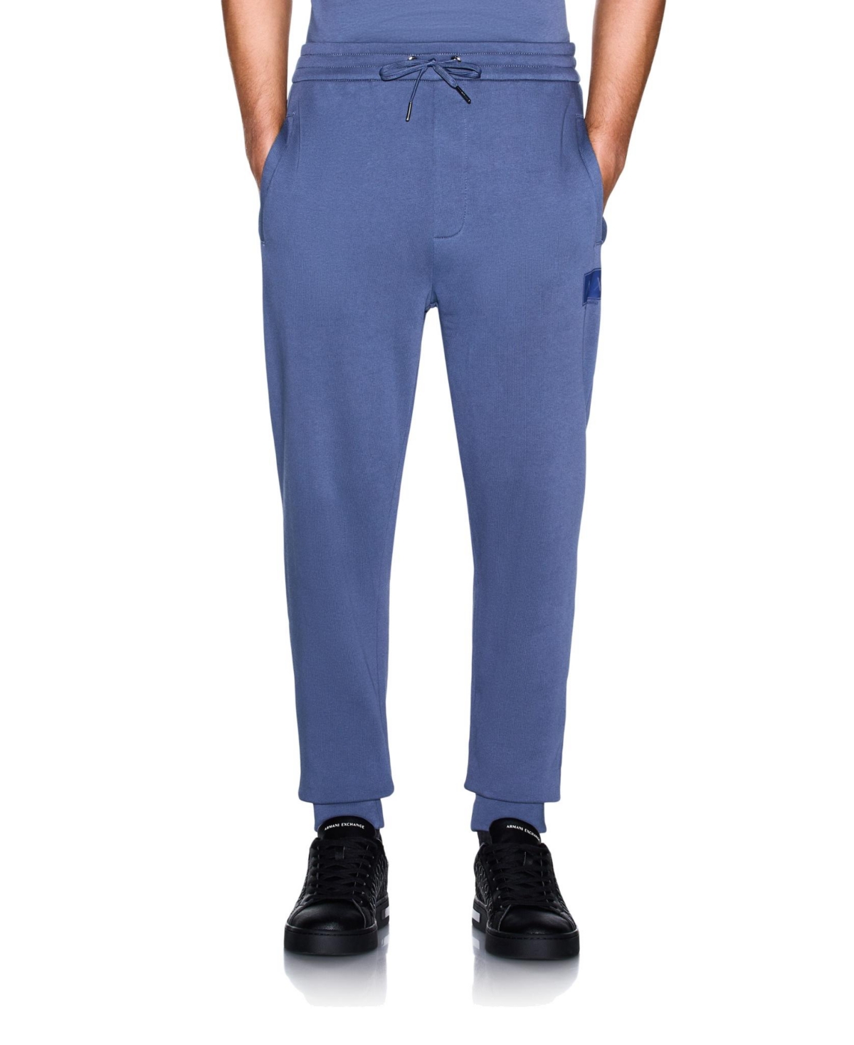 A|X Armani Exchange Men's Black And Gold Box Jogger - Vintage Indigo