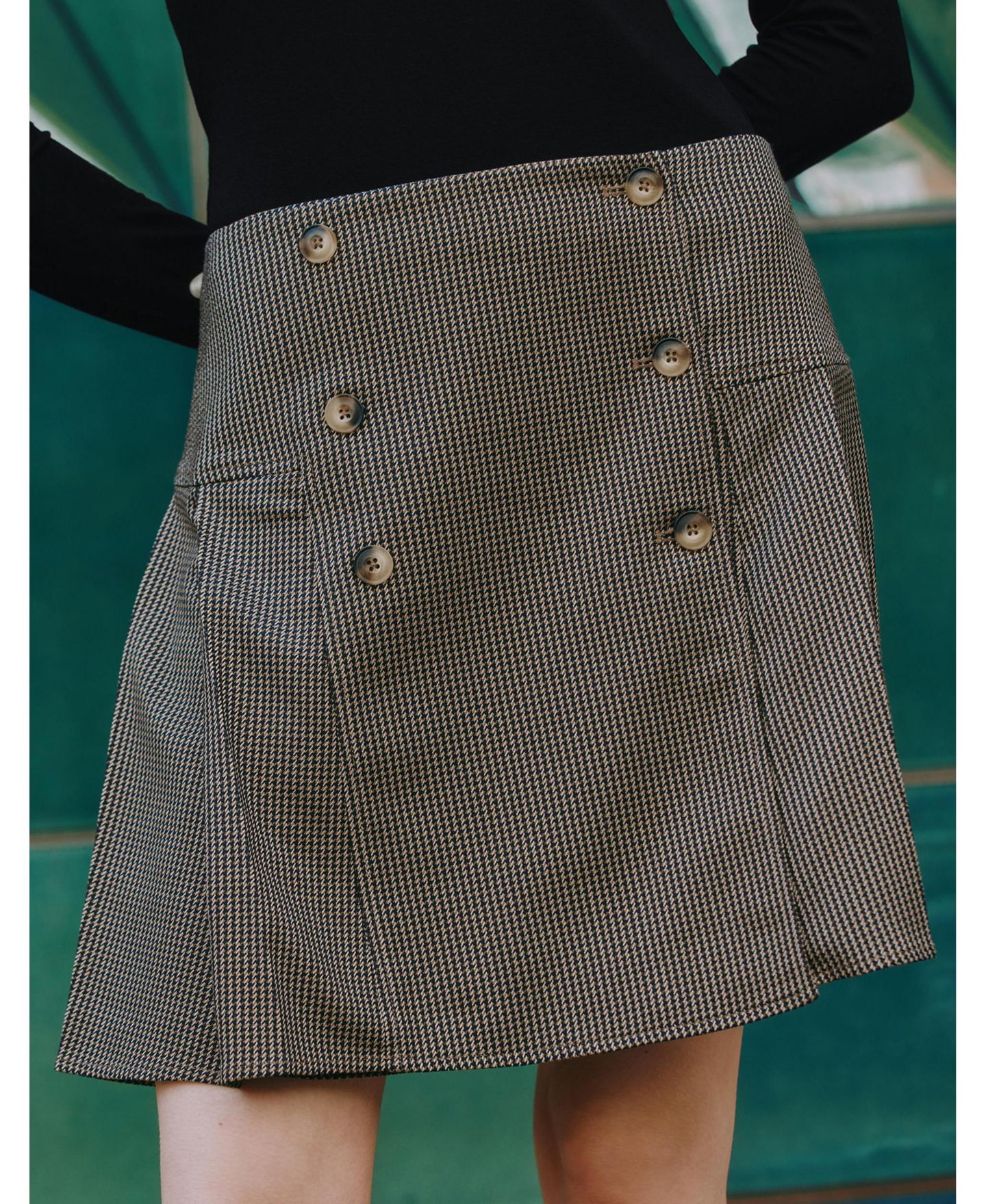 Женская юбка Albaray Pleated Mini, цвет: Коричневый — фото 7