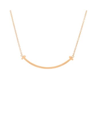 Pre-Owned Tiffany and Co T Smile Pendant Necklace