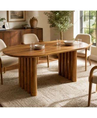65.35" Modern Oval MDF Dining Table