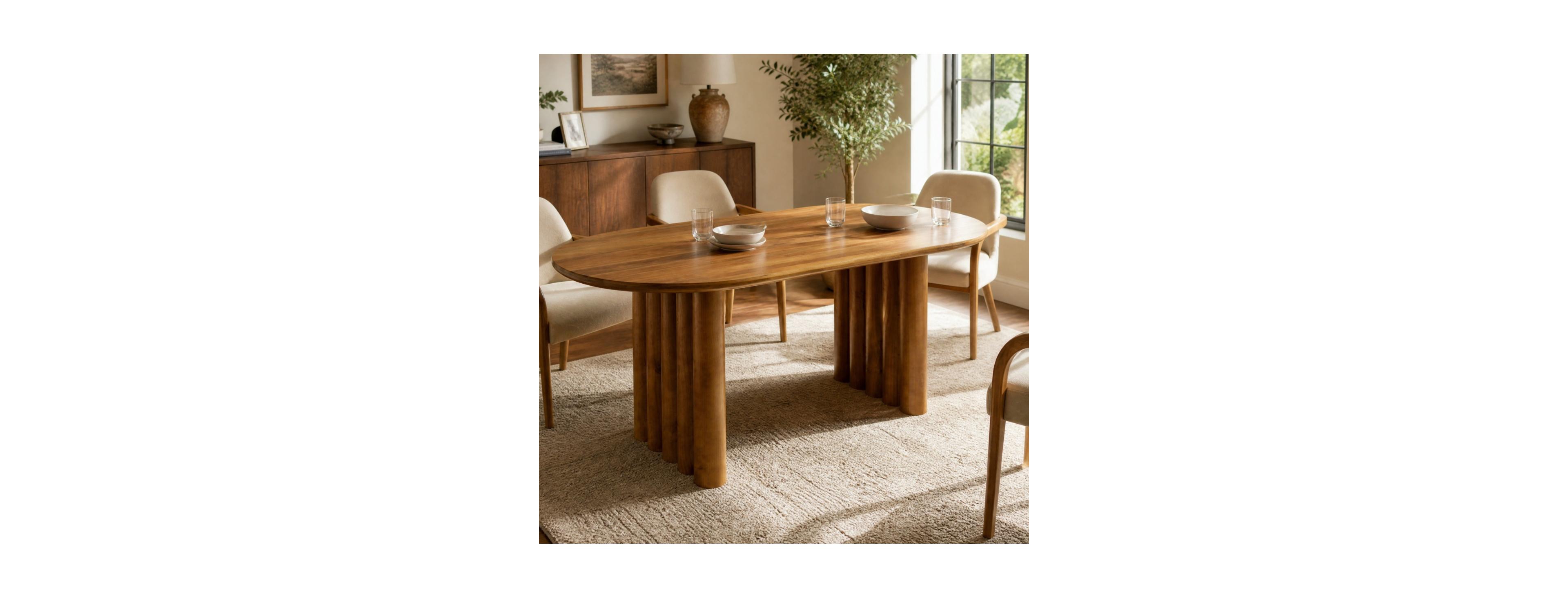Streamdale Furniture 65.35" Modern Oval Mdf Dining Table