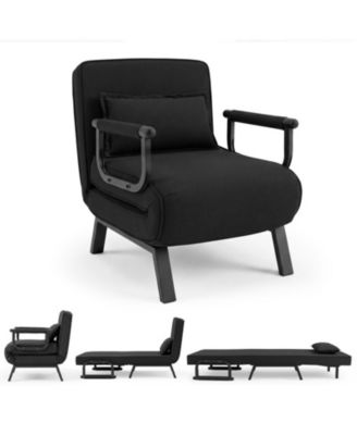 3-in-1 Folding Convertible Sofa with Adjustable Backrest and Hidden Legs