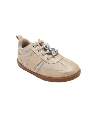 Toddler Girls Metallic Bear Charm Sneakers