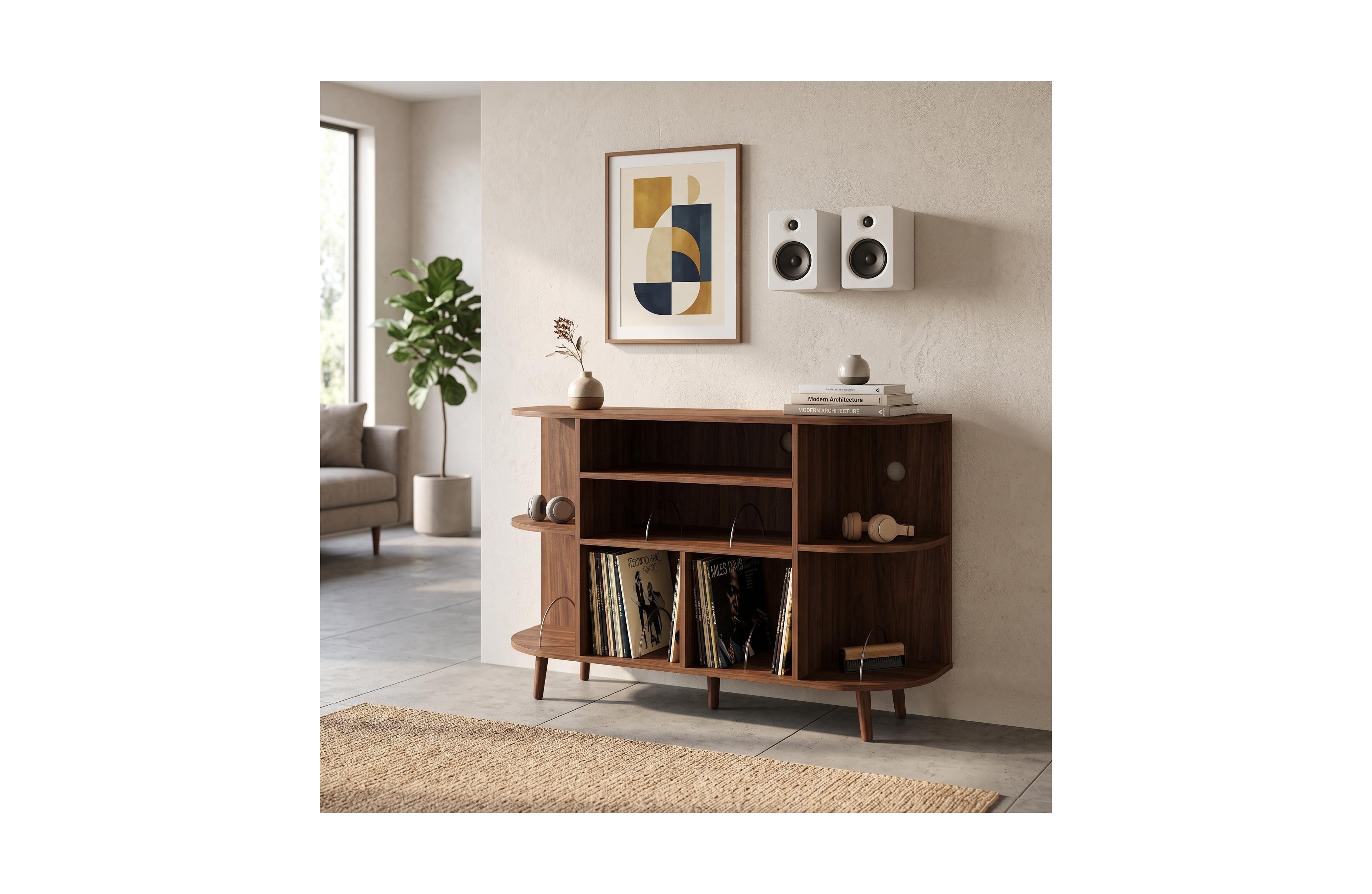 gaomon Wood and Metal Industrial Freestanding Shoe Organizer with Adjustable Shelves and Doors