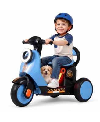 6V Metal Ride-On Motorcycle with LED Headlight and Music, 66 lbs. Capacity, Ages 3-5